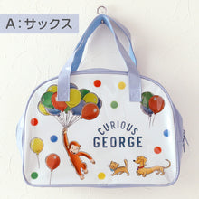 画像をギャラリービューアに読み込む, おさるのジョージ プールバッグ 手提げバッグ ジョージ 約32×23×10cm スイムバッグ ボストンバッグ 子供 キッズ 水泳 水着入れ スポーツ サブバッグ ボストン 男の子 女の子 (在庫限り)