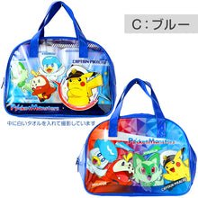 画像をギャラリービューアに読み込む, ポケットモンスター プールバッグ 手提げバッグ ポケモン ピカチュウ ニャオハ 約32×23×10cm スイムバッグ ボストンバッグ 子供 水泳 水着入れ スポーツ サブバッグ ボストン (在庫限り)