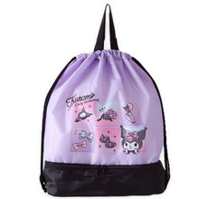 画像をギャラリービューアに読み込む, クロミ シナモン サンリオ 2層ナップサック スイムバッグ 約28×40×17.5cm 子供 スクール 学校 水泳バッグ サブバック プールバッグ 小学校 女子 シンプル (在庫限り)