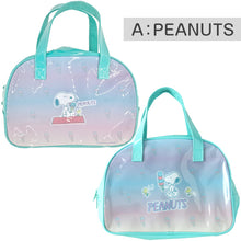 画像をギャラリービューアに読み込む, PEANUTS プールバッグ 手提げバッグ スヌーピー・ウッドストック 約32×23×10cm ビーチバッグ ビニールバッグ スイムバッグ ボストンバッグ 子供 水泳 水着入れ スポーツ サブバッグ ボストン (在庫限り)