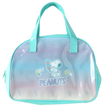 画像をギャラリービューアに読み込む, PEANUTS プールバッグ 手提げバッグ スヌーピー・ウッドストック 約32×23×10cm ビーチバッグ ビニールバッグ スイムバッグ ボストンバッグ 子供 水泳 水着入れ スポーツ サブバッグ ボストン (在庫限り)