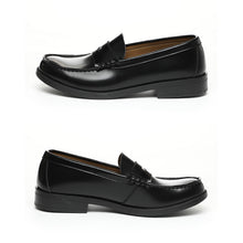 画像をギャラリービューアに読み込む, ローファー 合皮 男子 メンズ 学生靴 通学靴 通学履き 外履き スクールシューズ 22cm~30cm ムーンスター BVL540 moonstar 学校 中学校 高校 ジュニア 靴 黒 3E 冠婚葬祭 (送料無料) (取寄せ)