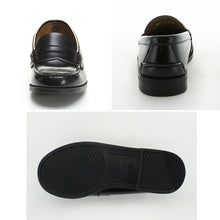 画像をギャラリービューアに読み込む, ローファー 合皮 女子 レディース 学生靴 通学靴 通学履き 外履き スクール 21cm~26.5cm ムーンスター moonstar ブラック 学校 中学校 高校 ジュニア 靴 3E 冠婚葬祭 (送料無料) (取寄せ)