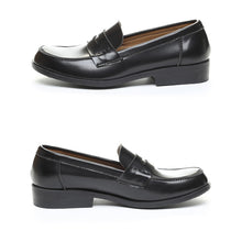 画像をギャラリービューアに読み込む, ローファー 合皮 女子 レディース 学生靴 通学靴 通学履き 外履き スクール 21.5cm~26.5cm ムーンスター moonstar ブラック 黒 学校 中学校 高校 ジュニア 靴 3E 冠婚葬祭 (送料無料) (取寄せ)