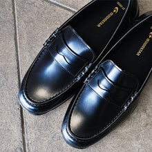 画像をギャラリービューアに読み込む, ローファー 合皮 男子 メンズ 学生靴 通学靴 通学履き 外履き スクールシューズ 23cm~30cm ムーンスター moonstar 学校 中学校 高校 ジュニア 靴 黒 3E 冠婚葬祭 (送料無料) (取寄せ)