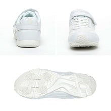画像をギャラリービューアに読み込む, 外履き スクールシューズ グランドシューズ 通学履き 運動靴 子供靴 通学 スニーカー 15cm~24.5cm moonstar ムーンスター スーパースター 速く走る 女児 軽量 学校 スクール 小学校 中学校 高校 靴 白 2E (送料無料) (取寄せ)