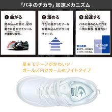 画像をギャラリービューアに読み込む, 外履き スクールシューズ グランドシューズ 通学履き 運動靴 子供靴 通学 スニーカー 15cm~24.5cm moonstar ムーンスター スーパースター 速く走る 女児 軽量 学校 スクール 小学校 中学校 高校 靴 白 2E (送料無料) (取寄せ)