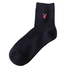 画像をギャラリービューアに読み込む, 靴下 ショートソックス ソックス レディース スクールソックス 通学 23-25cm (プレイボーイ 14cm丈 白 紺 黒 学生 クルー 小学生 中学生 学校 子供 キッズ ジュニア) (在庫限り)