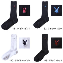 画像をギャラリービューアに読み込む, 靴下 ハイソックス ソックス レディース スクールソックス 通学 23-25cm (プレイボーイ 28cm丈 白 紺 黒 学生 クルー 小学生 中学生 学校 子供 キッズ ジュニア) (在庫限り)
