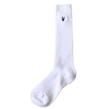 画像をギャラリービューアに読み込む, 靴下 ハイソックス ソックス レディース スクールソックス 通学 23-25cm (プレイボーイ 36cm丈 白 紺 黒 学生 クルー 小学生 中学生 学校 子供 キッズ ジュニア) (在庫限り)