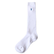 画像をギャラリービューアに読み込む, 靴下 ハイソックス ソックス レディース スクールソックス 通学 23-25cm (プレイボーイ 36cm丈 白 紺 黒 学生 クルー 小学生 中学生 学校 子供 キッズ ジュニア) (在庫限り)