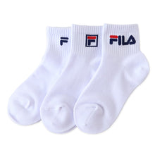 画像をギャラリービューアに読み込む, 子供 靴下 ソックス ショート丈 3足組 FILA 15-20cm・19-24cm (スポーツ スクール キッズ ジュニア 子ども こども 丈夫 フィラ 多足組) (在庫限り)