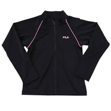 画像をギャラリービューアに読み込む, ラッシュガード キッズ FILA 長袖 男の子 女の子 ジュニア スイミング 水泳 UVカット 男女兼用 小学生 中学生 スクール水着 ジップアップ 学校 水泳 130cm~170cm スクール 子供 学校 130 140 150 160 170 (送料無料)