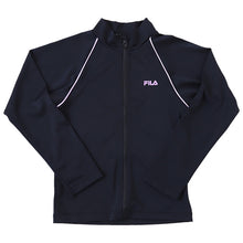 画像をギャラリービューアに読み込む, ラッシュガード キッズ FILA 長袖 男の子 女の子 ジュニア スイミング 水泳 UVカット 男女兼用 小学生 中学生 スクール水着 ジップアップ 学校 水泳 130cm~170cm スクール 子供 学校 130 140 150 160 170 (送料無料)