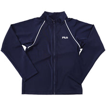 画像をギャラリービューアに読み込む, ラッシュガード キッズ FILA 長袖 男の子 女の子 ジュニア スイミング 水泳 UVカット 男女兼用 小学生 中学生 スクール水着 ジップアップ 学校 水泳 130cm~170cm スクール 子供 学校 130 140 150 160 170 (送料無料)