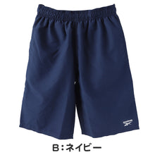 画像をギャラリービューアに読み込む, スクール水着 男の子 サーフパンツ キッズ シンプル Reebok 130cm~170cm ミドル丈 水泳 海 プール 男児 男子 ジュニア 海パン 黒 紺