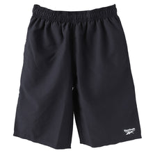 画像をギャラリービューアに読み込む, スクール水着 男の子 サーフパンツ キッズ シンプル Reebok 130cm~170cm ミドル丈 水泳 海 プール 男児 男子 ジュニア 海パン 黒 紺