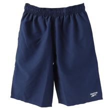 画像をギャラリービューアに読み込む, スクール水着 男の子 サーフパンツ キッズ シンプル Reebok 130cm~170cm ミドル丈 水泳 海 プール 男児 男子 ジュニア 海パン 黒 紺