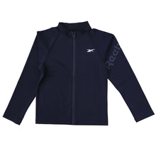 画像をギャラリービューアに読み込む, ラッシュガード Reebok ジュニア 子供用 130~170cm 水着 プール スクール 男子 女子 学校 UVカット 紫外線対策 リーボック 水泳学習 アウトドア 長袖 130 140 150 160 (在庫限り)