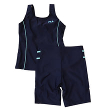 画像をギャラリービューアに読み込む, 水着 スクール 女子 セパレート 子ども FILA 130cm~170cm (フィラ スクール水着 水泳 プール セパレート 海水浴 学校用 学校 黒 紺) (在庫限り)