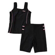 画像をギャラリービューアに読み込む, 水着 スクール 女子 セパレート 子ども FILA 130cm~170cm (フィラ スクール水着 水泳 プール セパレート 海水浴 学校用 学校 黒 紺) (在庫限り)