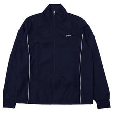 画像をギャラリービューアに読み込む, ウインドブレーカー メンズ フリース FILA M L LL ジャケット スポーツ 上着 裏起毛 暖かい トップス ファスナー フルジップ フィラ 紺 黒 灰 長袖 紫外線 反射材 夜 (送料無料) (在庫限り)