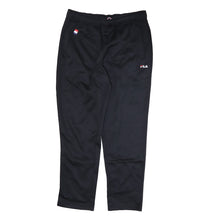画像をギャラリービューアに読み込む, ロングパンツ FILA 裏起毛ジャージ M L LL ( ジャージロングパンツ 裏起毛 スポーツウェア ズボン パンツ FILA 運動 暖かい 冬 裏地 伸縮性 紫外線 ブラック チャコール ネイビー )