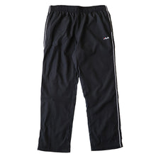 画像をギャラリービューアに読み込む, ロングパンツ FILA 裏トリコット M L LL ( ジャージロングパンツ 裏起毛 スポーツウェア ズボン パンツ FILA 運動 暖かい 冬 裏地 紫外線 ブラック チャコール ネイビー トリコット )
