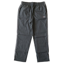 画像をギャラリービューアに読み込む, ロングパンツ FILA 裏トリコット M L LL ( ジャージロングパンツ 裏起毛 スポーツウェア ズボン パンツ FILA 運動 暖かい 冬 裏地 紫外線 ブラック チャコール ネイビー トリコット )