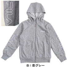 画像をギャラリービューアに読み込む, FILA KIDS ジップパーカー 130cm~160cm フード 子供 子ども 長袖 薄手 130 140 150 160 ジップアップ (送料無料)