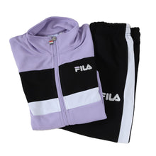 画像をギャラリービューアに読み込む, ジャージ ジュニア 上下 子供 FILA 女の子 キッズ 130cm~160cm (セット 子供 フィラ トレーニングウェア スポーツ パープル 黒 紺) (送料無料)
