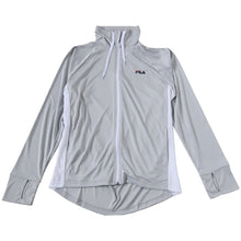 画像をギャラリービューアに読み込む, 水着 ラッシュガード レディース フィラ おしゃれ 体型カバー 水陸両用 スポーツ S M L LL フードなし 長袖 パーカー uvカット 紫外線対策 メッシュ FILA (在庫限り)