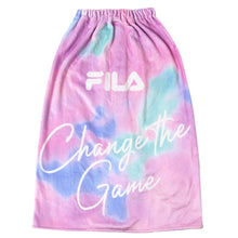 画像をギャラリービューアに読み込む, ラップタオル 巻きタオル FILA グラデーション 柄 80cm丈 (ビーチタオル バスタオル 小学生 プール 水泳 女の子 女子 男の子 男子 キッズ 子供 ジュニア 吸水)