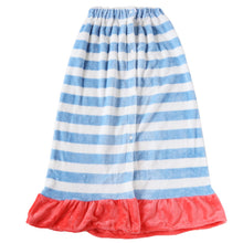 画像をギャラリービューアに読み込む, ラップタオル 巻きタオル FILA ボーダー フリル 92cm丈 ビーチタオル バスタオル 小学生 プール 水泳 女の子 女子 男の子 男子 キッズ 子供 ジュニア 吸水 (在庫限り)