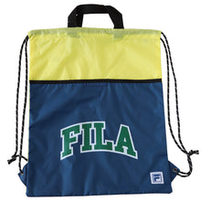 画像をギャラリービューアに読み込む, ナップサック 持ち手付き 大きめ スポーツ FILA フリーサイズ (男の子 女の子 体操着 小学校 シューズ入れ シンプル 無地 リーボック スクール ナイロン) (在庫限り)