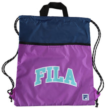 画像をギャラリービューアに読み込む, ナップサック 持ち手付き 大きめ スポーツ FILA フリーサイズ (男の子 女の子 体操着 小学校 シューズ入れ シンプル 無地 リーボック スクール ナイロン) (在庫限り)