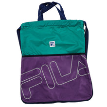 画像をギャラリービューアに読み込む, ナップサック マチ 持ち手付き 大きめ スポーツ FILA フリーサイズ (男の子 女の子 体操着 小学校 シューズ入れ 大容量 広がる フィラ スクール ナイロン) (在庫限り)