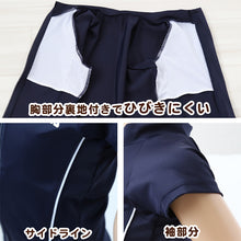 画像をギャラリービューアに読み込む, 水着 上下セット UVカット セパレート 女の子 ラッシュガード スクール水着 スイミング プール学習 半袖 キッズ FILA 120 130 140 150 160 170cm 120~170cm 子供 ジュニア 女子 スクール 水着 前開き プール フィットネス水着 黒 紺 (在庫限り)