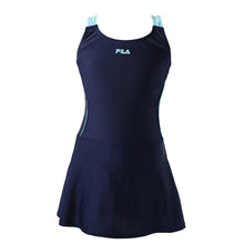 画像をギャラリービューアに読み込む, スクール水着 女の子 Aライン ワンピース キッズ 120cm~170cm (フィラ 女子 水泳 FILA プール シンプル パンツ) (在庫限り)