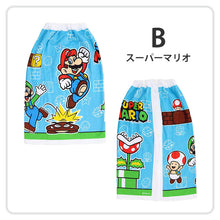 画像をギャラリービューアに読み込む, ラップタオル 巻きタオル 綿100% キャラクター かわいい キッズ 子供 80cm丈 ビーチタオル バスタオル 小学生 プール 水泳 男の子 男子 ジュニア 吸水 マリオ スプラトゥーン (在庫限り)