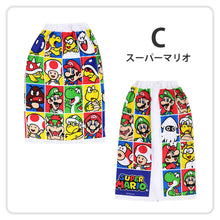 画像をギャラリービューアに読み込む, ラップタオル 巻きタオル 綿100% キャラクター かわいい キッズ 子供 80cm丈 ビーチタオル バスタオル 小学生 プール 水泳 男の子 男子 ジュニア 吸水 マリオ スプラトゥーン (在庫限り)