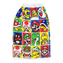 画像をギャラリービューアに読み込む, ラップタオル 巻きタオル 綿100% キャラクター かわいい キッズ 子供 80cm丈 ビーチタオル バスタオル 小学生 プール 水泳 男の子 男子 ジュニア 吸水 マリオ スプラトゥーン (在庫限り)