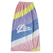 画像をギャラリービューアに読み込む, ラップタオル 巻きタオル FILA グラデーション 柄 96cm丈 ビーチタオル バスタオル 小学生 プール 水泳 女の子 女子 キッズ 子供 ジュニア 吸水