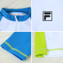 画像をギャラリービューアに読み込む, ラッシュガード 子供 男子 男の子 ジュニア キッズ FILA 長袖 130 140 150 160 170 フィラ スクール 水着 プール 紫外線対策 uvカット 水泳 学校 (在庫限り)