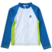 画像をギャラリービューアに読み込む, ラッシュガード 子供 男子 男の子 ジュニア キッズ FILA 長袖 130 140 150 160 170 フィラ スクール 水着 プール 紫外線対策 uvカット 水泳 学校
