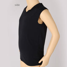 画像をギャラリービューアに読み込む, キッズ スポーツ ノースリーブ ストレッチ 涼感 UVカット 130~170cm 子供 子ども 女の子 男の子 ジュニア インナー 黒 スポーツインナー