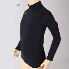 画像をギャラリービューアに読み込む, キッズ スポーツ 長袖 ハイネック ストレッチ 涼感 UVカット 130~170cm 子供 子ども 女の子 男の子 ジュニア インナー 黒 スポーツインナー