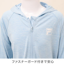 画像をギャラリービューアに読み込む, FILA フィラ UVカット パーカー ラッシュガード UVウェア キッズ 女の子 男の子 子供 ジュニア 軽量 長袖 フード付き 羽織り 薄手 紫外線対策 日焼け対策 冷感 吸汗速乾 さらっと シワになりにくい ポリエステル 通学 130cm~170cm