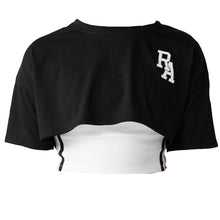 画像をギャラリービューアに読み込む, クロップド ブラキャミソール ショート丈Tシャツ セット キッズ 女の子 ダンス レピピアルマリオ 140~170cm かわいい シンプル 子供服 トップス ブラトップ キャミ スポーティー