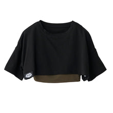 画像をギャラリービューアに読み込む, クロップド ブラキャミソール ショート丈Tシャツ セット キッズ 女の子 ダンス レピピアルマリオ 140~170cm かわいい シンプル 子供服 トップス ブラトップ キャミ スポーティー